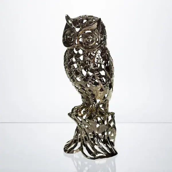 Декоративна фігурка Yiwu Eagle-owl 12х11х28 см металева статуетка колекційна для дому декор на камін HP-7-15 - фото 3