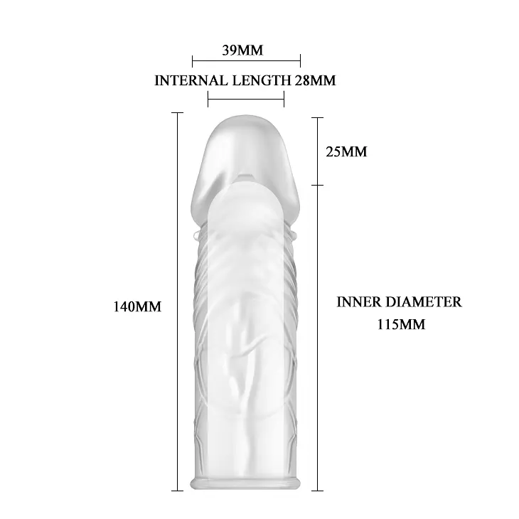 Насадка на статевий член BAILE PENIS SLEEVE Baile BI-010045E 99103 - фото 6