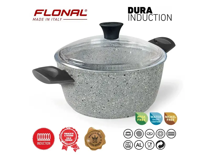 Каструля FLONAL Dura Induction з кришкою 4.3 л (DUICV2430) - фото 2