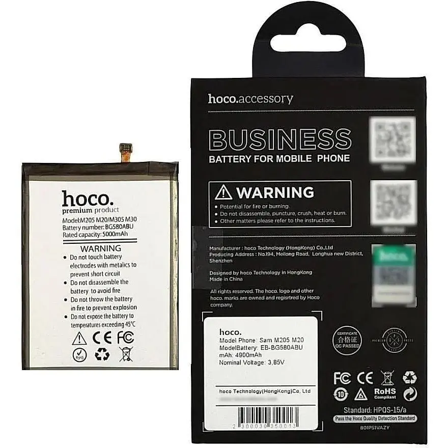 Аккумулятор Hoco EB-BG580ABU для Samsung M20 M30 - 5000 mAh - фото 2