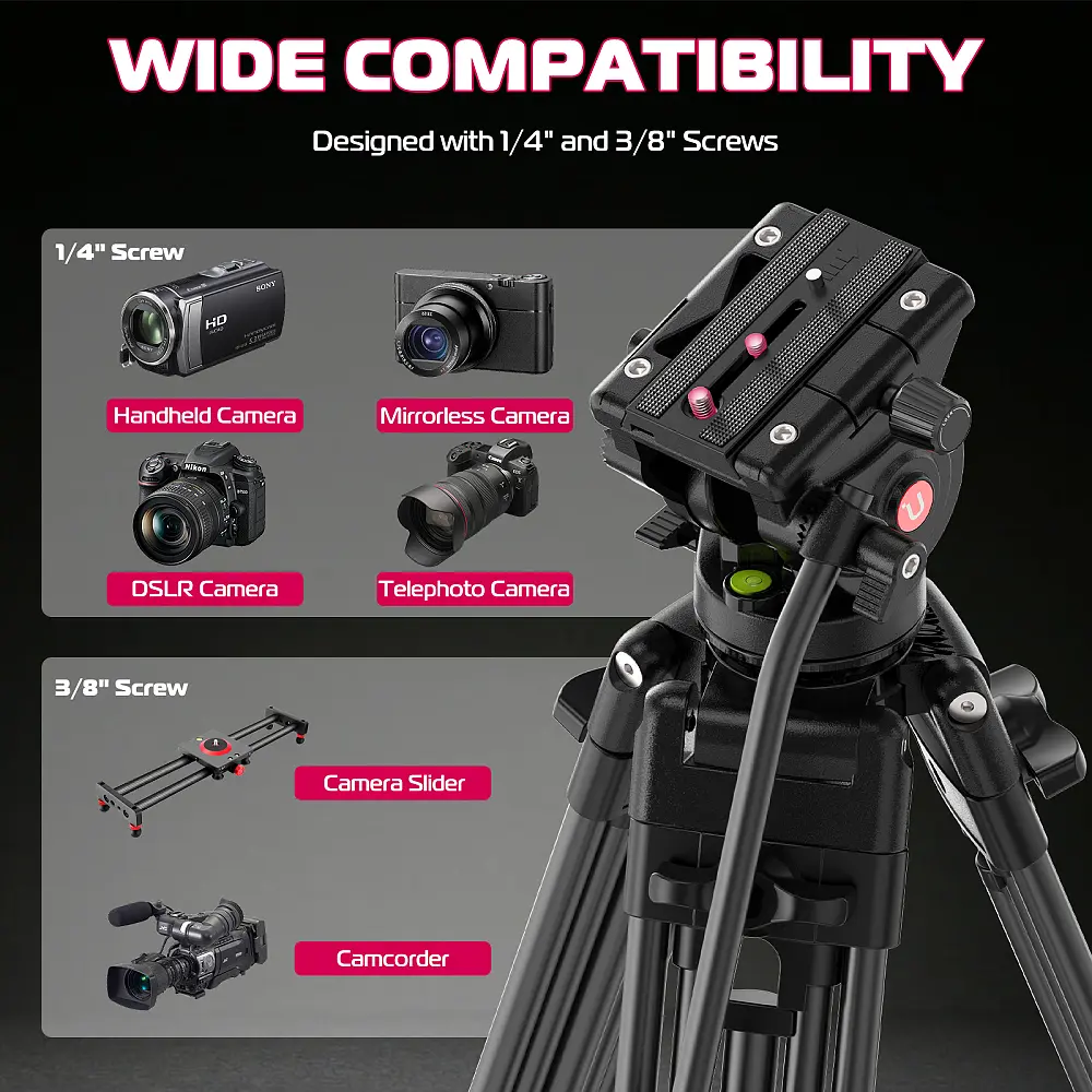 Штатив Ulanzi MT-81 Tripod (80-155cm) Black (T080GBB1) - фото 5