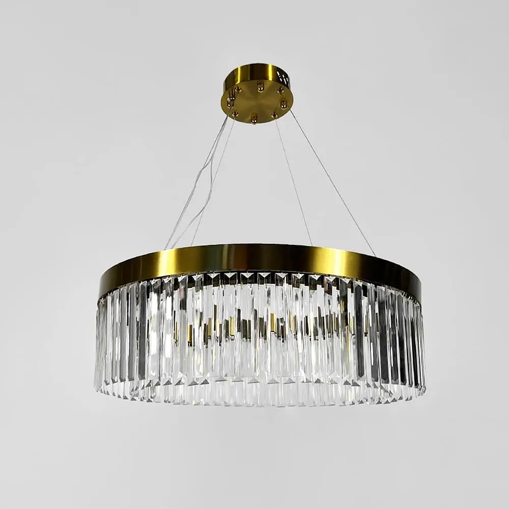 Люстра в латунном кольцевом корпусе с хрусталем Ø 60 см | Line F | Ст. MJ310-600 AB - фото 7