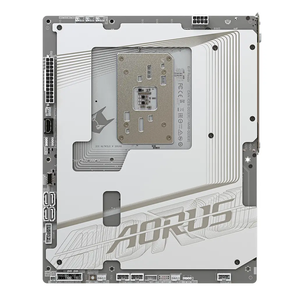 Материнская плата B650E A STEALTH ICE sAM5 B650 4xDDR5 M.2 Wi-Fi BT HDMI DP ATX белый Gigabyte teh0019112 - фото 5