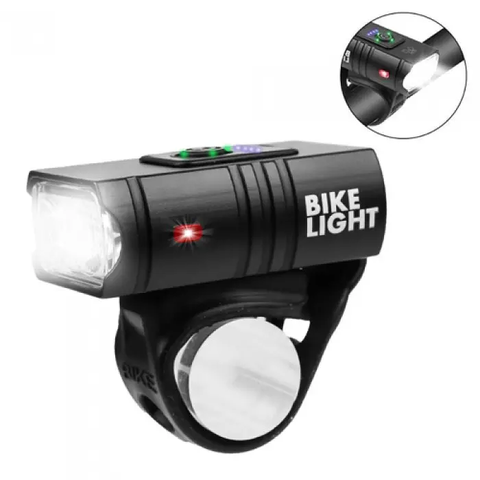 Велосипедний ліхтар алюмінієвий micro USB на акумуляторі BK-02Pro-2XPE ULTRA LIGHT - фото 3