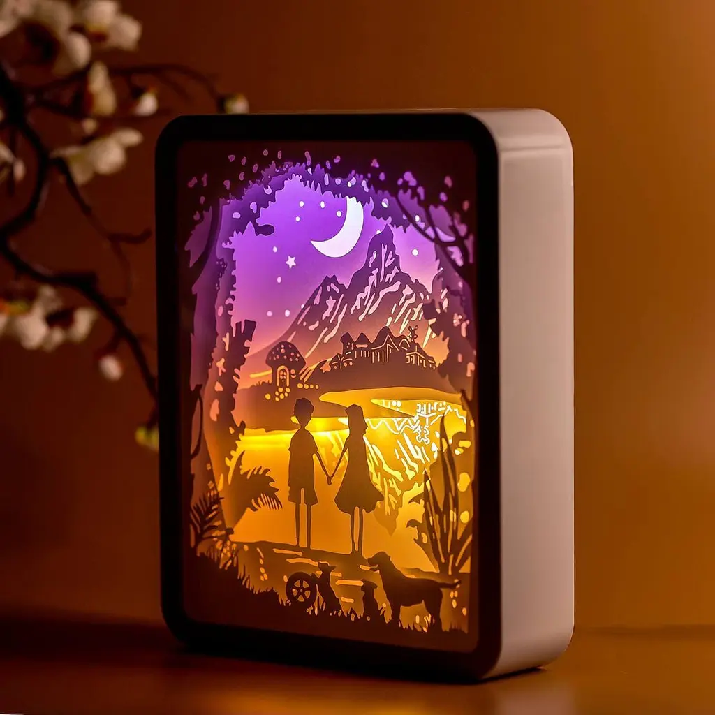 3D настільна картина-нічник Друзі 3DTOYSLAMP 21х16 см osv0001884 - фото 2