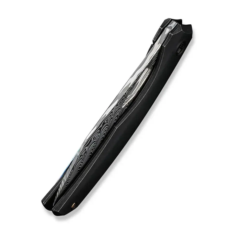 Ніж складаний туристичний WE Knife Ignio Mystery Box Ignio Mystery Box, (8.39 см) Damasteel (Hakkapella) / 6AL4V Titanium чорний - фото 7