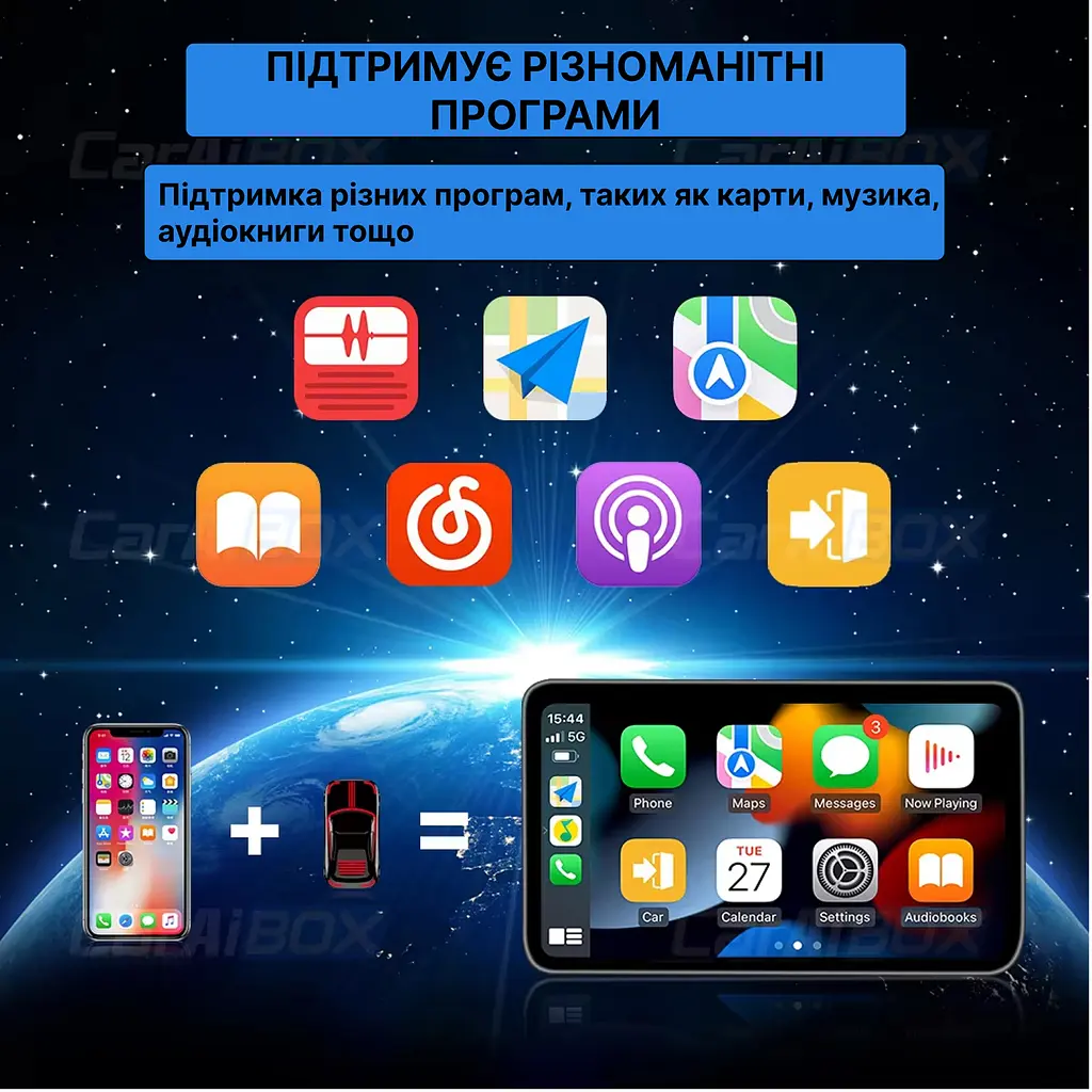 Бездротовий USB адаптер CarAIBOX EC01-DP 2в1 для Apple CarPlay та Android Auto - фото 12