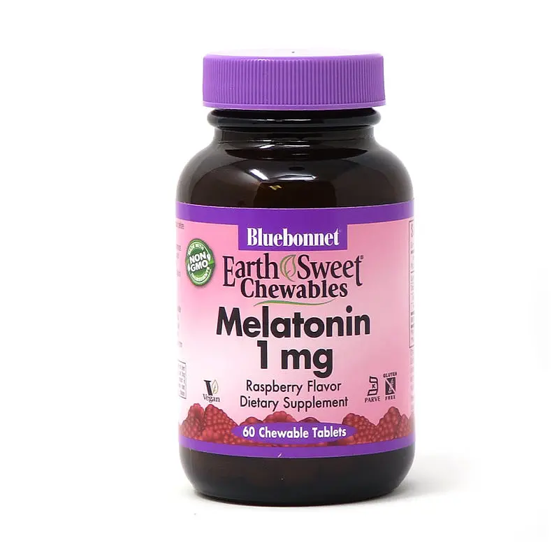 Добавка натуральна Earth Sweet Chewables Melatonin 1 mg, 60 жувальних таблеток Bluebonnet Nutrition fit0022555