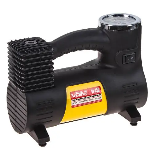 Автомобільний компресор VOIN 150psi 14A 40л прикурювач перехідник на клеми (VL-430) - фото 6