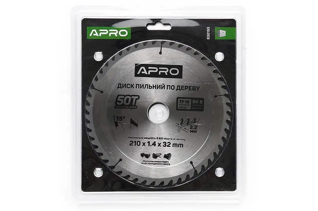 Диск пильний по дереву Apro 210 x 32 мм x 50T - фото 5