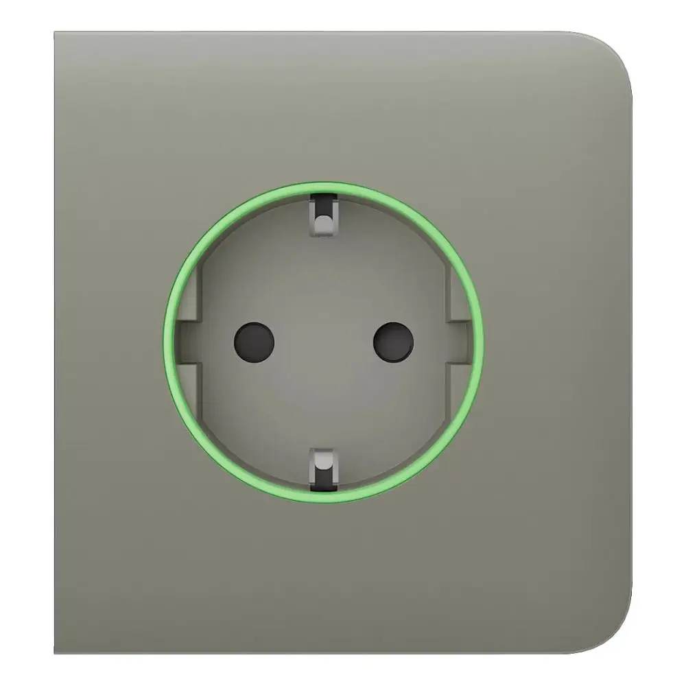 Фронтальна панель Ajax SideCover (smart) [type F] [55] ASP olive/оливкова для розумної розетки Outlet (type F) (26-00361) - фото 2