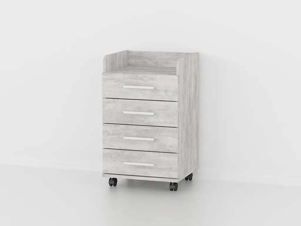 Тумбочка на коліщатках Forte Vilda 664x400x356 Бетон