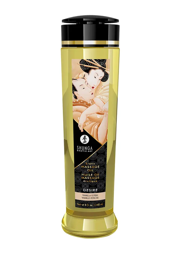 Масажна олія Shunga Erotic Massage Oil Almond Vanilla з ароматом ванілі, 240 мл