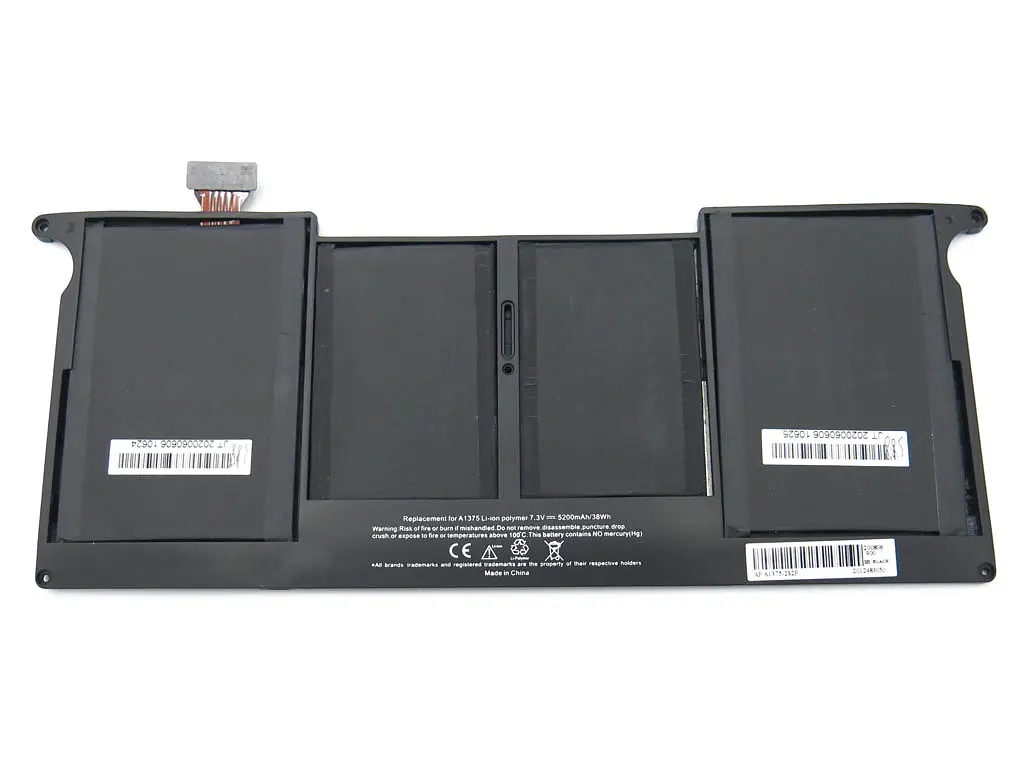 Акумулятор A1375 для ноутбука Apple A1370 (7.3V 5200 mAh 38Wh). (2010 рік). MC505LL, MC506LL, MC507LL. - фото 2