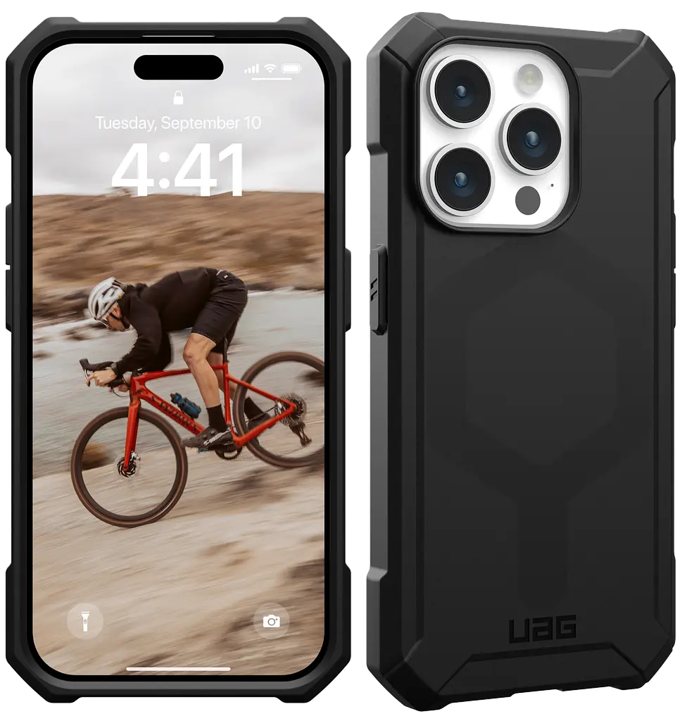 Оригінальний протиударний чохол для iPhone 15 Pro Max UAG Essential Armor MagSafe Black (114296114040) силіконовий - фото 8