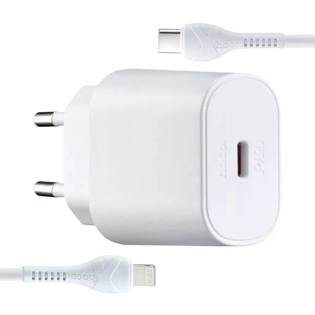 МЗП Hoco N22 Jetta PD25W charger set ( C to iP ) ( EU ) White