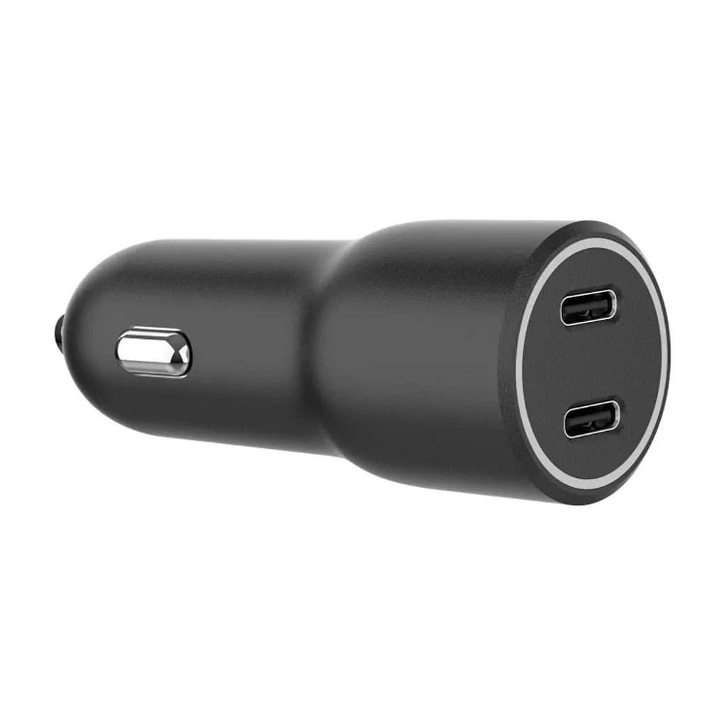 Зарядний пристрій Gembird 2xUSB-C (PD 20W) black (TA-UC-C2PD40-CAR-01) - фото 2