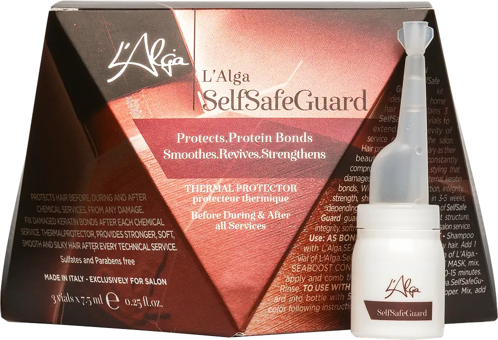 Догляд-термозахист при хімічній обробці волосся L'Alga SelfSafeGuard 7,5 мл - фото 3