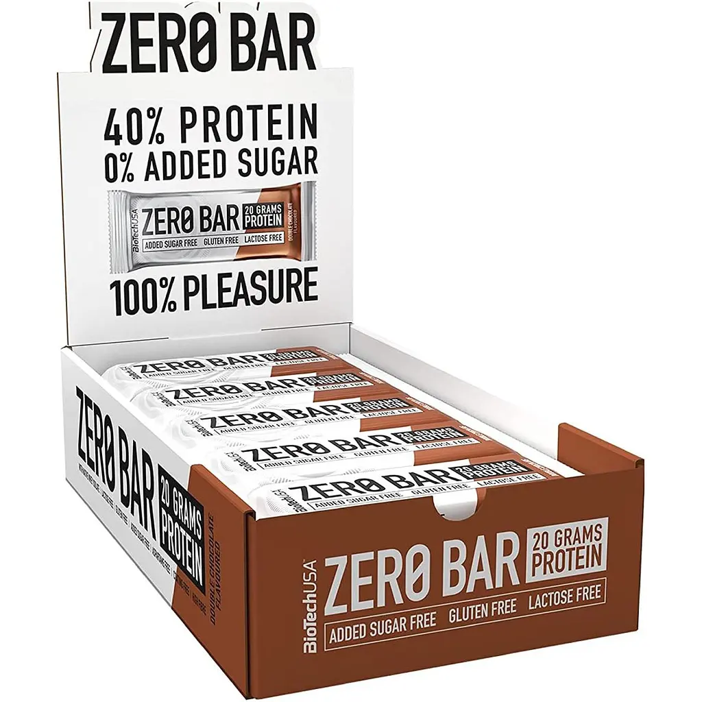 Уцінка. Набір батончиків BiotechUSA Zero Bar Double Chocolate (20 шт. x 50 г)