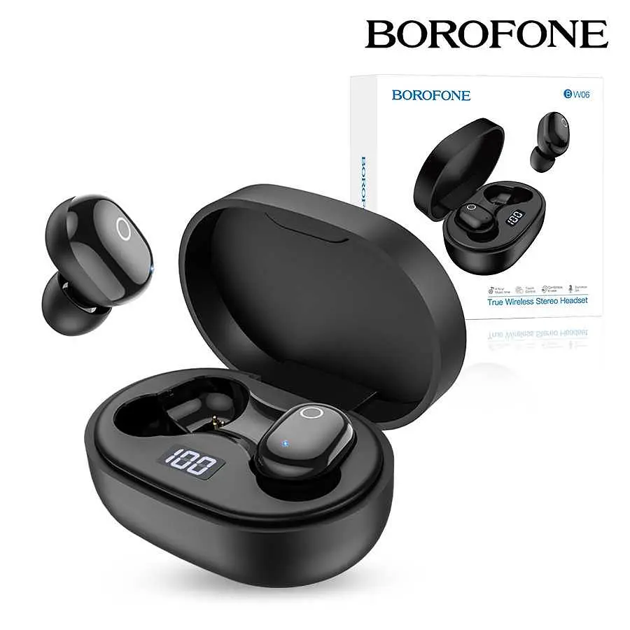 Бездротові навушники Borofone BW06 Manner TWS |BT5.1, 30/300mAh, 4h| black - фото 5