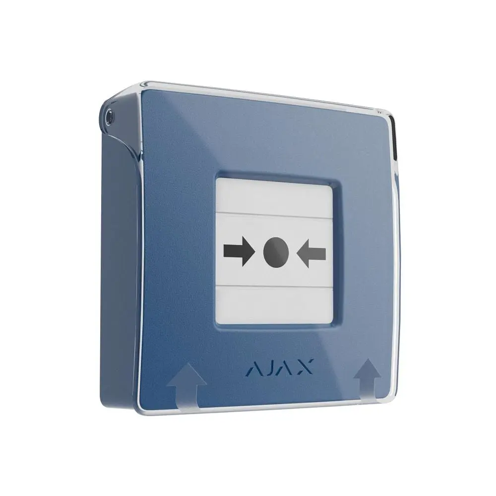 Бездротова кнопка для активації пожежної тривоги вручну Ajax ManualCallPoint Blue Jeweller (26-00339) - фото 2