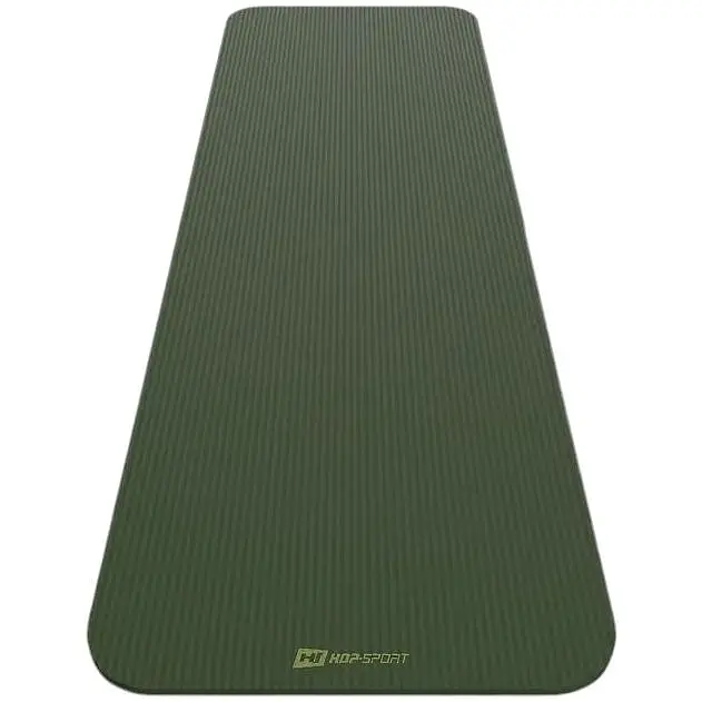 Килимок для йоги Hop-Sport HS-NB015GM NBR 1.5 см темно-зелений - фото 2
