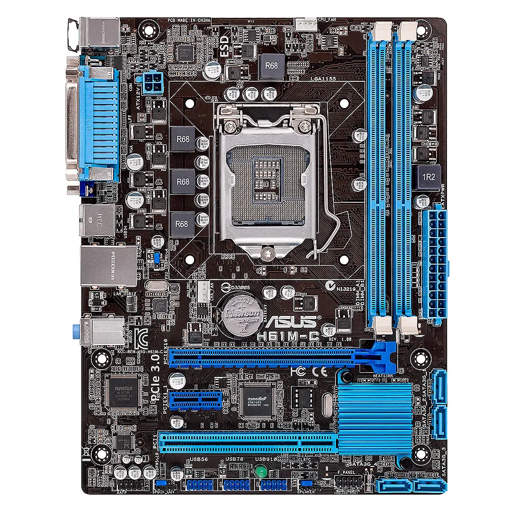 Материнська плата ASUS H61M-C (H61M-C) (Socket 1155, Intel H61, Micro-ATX) Б/в