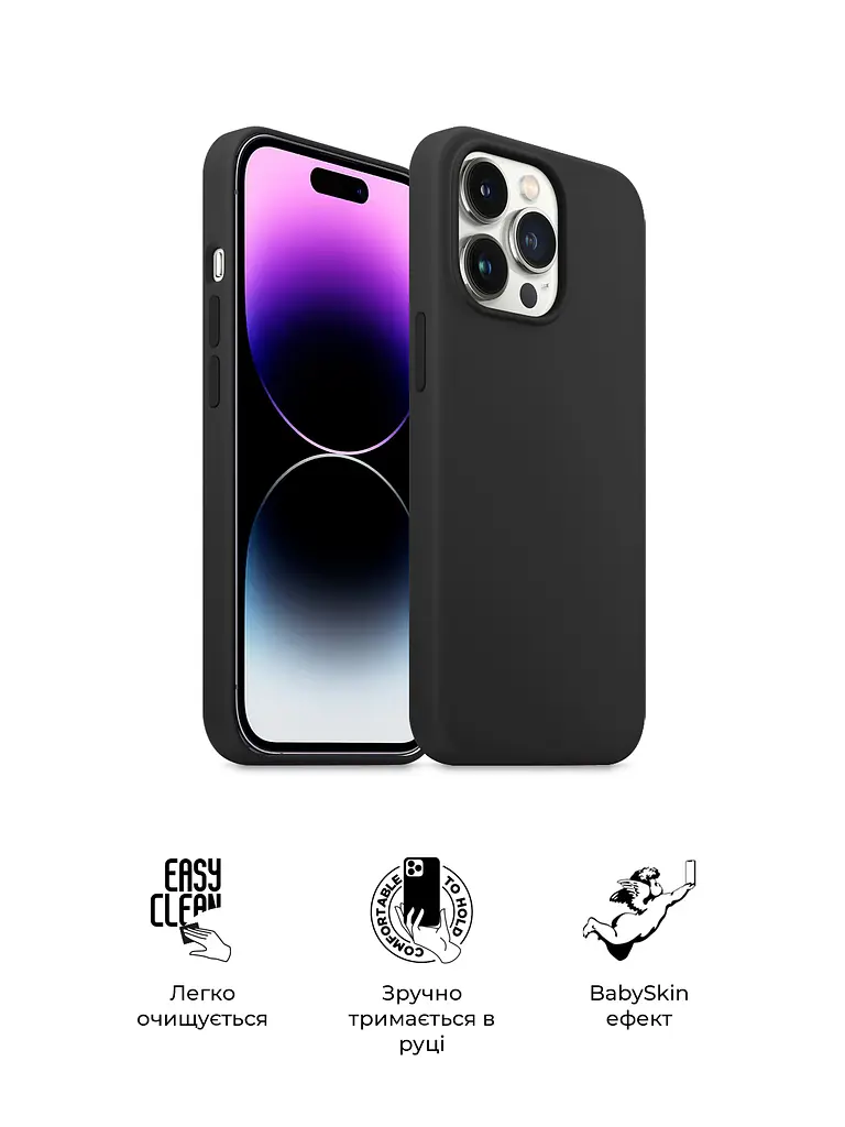 Силиконовый чехол с MagSafe для Apple iPhone 14 Pro Max, ICON2 MagCase, черный, противоударный, панель с мягкой подкладкой, защита всего корпуса, поддержка беспроводной зарядки, совместим с защитными стеклами и пленками, ArmorStandart (ARM68413) - фото 3