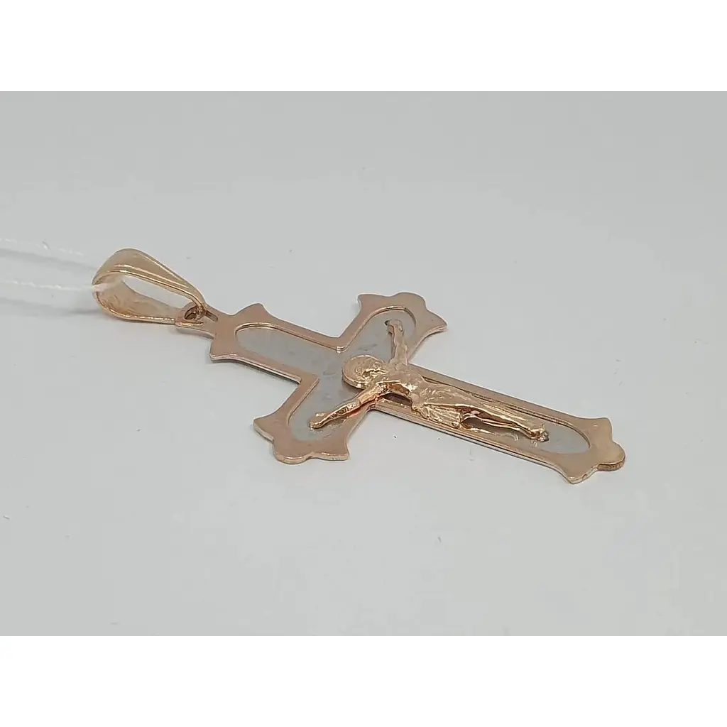 Золотой крестик Favoritum. Распятие Христа. 710021 - фото 2