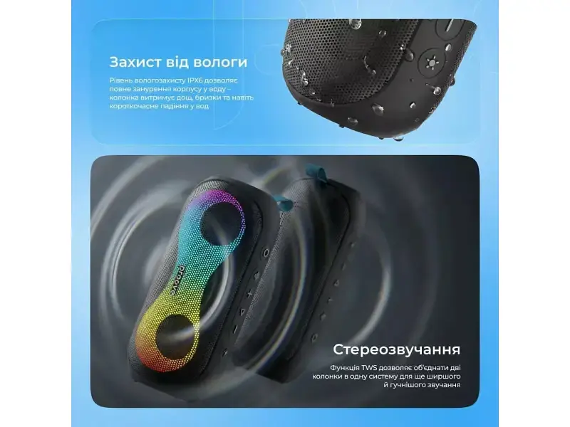 Портативна колонка Proove SoundTrap III 30W Black (PSST3001AP01) - фото 8