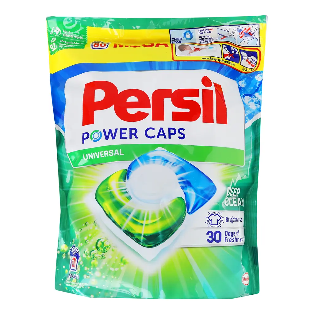 Капсулы для стирки Persil Power Caps Universal Deep Clean для белых и светлых вещей 60 циклов стирки - фото 2