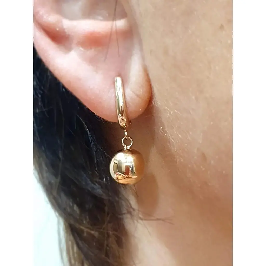 Золотые серьги-подвески Favoritum Шары. 210137_9 - фото 2