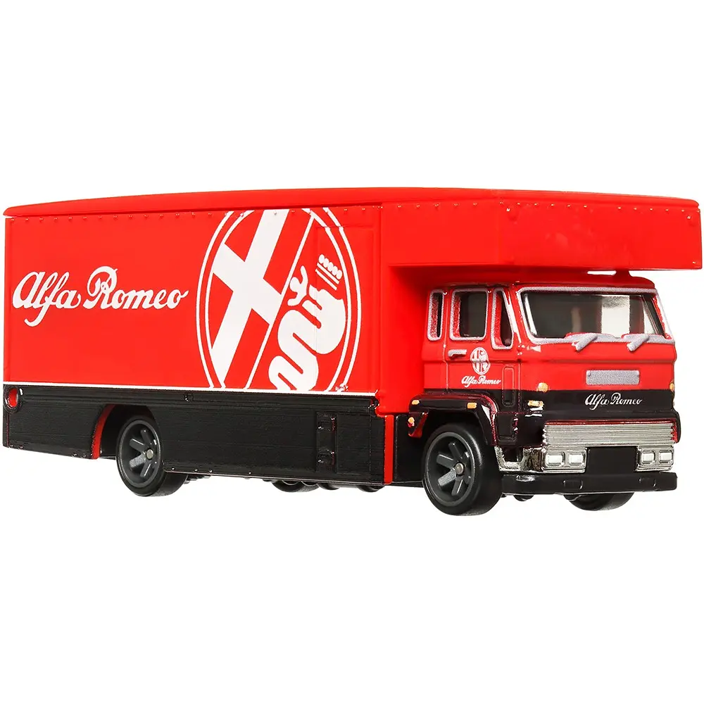 Коллекционная модель машинки Hot Wheels Car Culture Alfa Romeo 155 V6 и транспортера Fleet Flyer (FLF56/HKF42) - фото 5