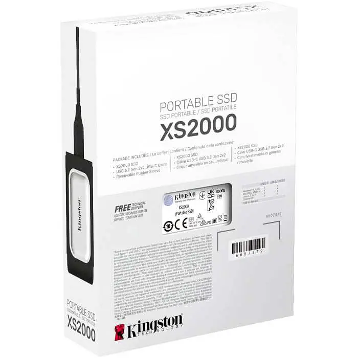 Накопичувач SSD Kingston SSD Portable USB 500GB XS2000 Silver (SXS2000/500G) - фото 6