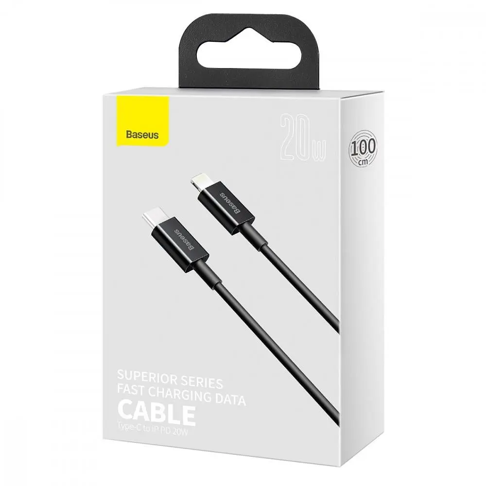Кабель Baseus Superior Series Fast Charging Type-C to Lightning PD 20W (1m) black (CATLYS-A01) - фото 2