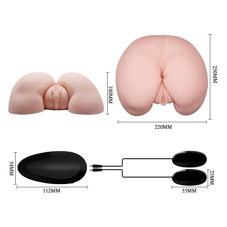 Реалістичний мастурбатор Crazy Bull Realistic Vagina and Ass тілесний - фото 8