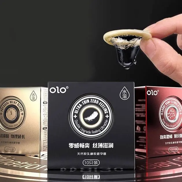 Набор презервативов Olo Neo Black 10 шт. + Olo Neo Red 10 шт. + Olo Physical Delay Sleeve Пролонгирующие 10 шт. - фото 11
