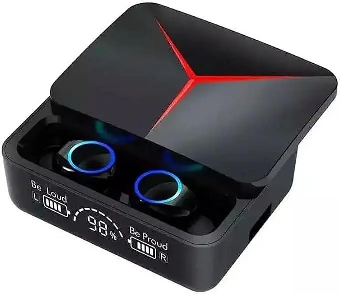 Беспроводные наушники TWS M90 с зарядным кейсом-павербанком и LED подсветкой Геймерские Bluetooth 5.3 наушники - фото 4