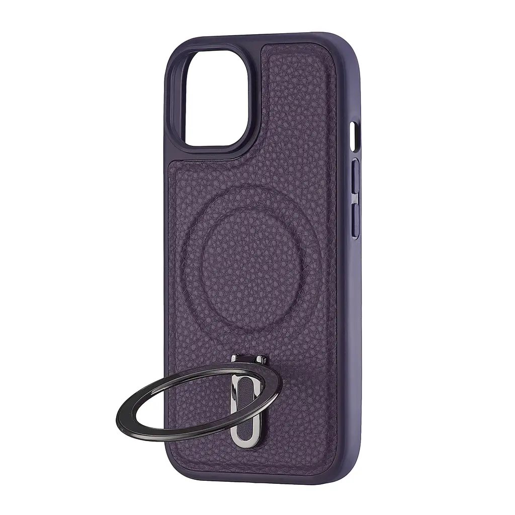 Чохол Jinduka Leather Ringo iPhone 15 Purple - фото 4