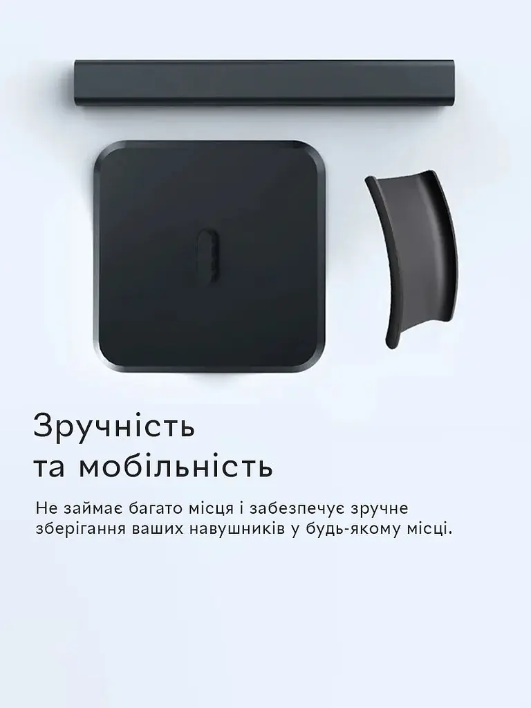 Підставка для навушників Semi Headphone stand на неслизькій основі - White/Silver - фото 3