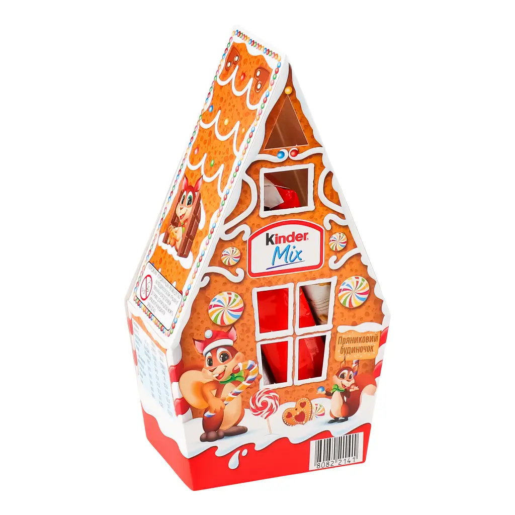 Новорічний набір Kinder Mini Mix Різдвяний будиночок 76 гр