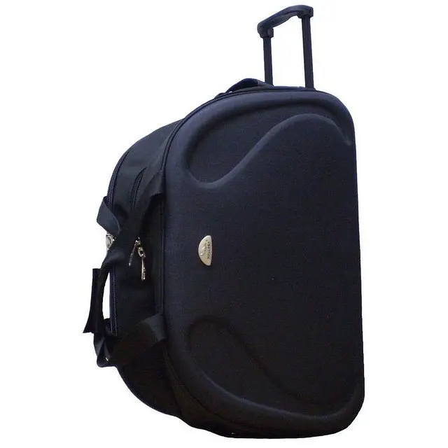 Дорожня сумка на колесах Wallaby 10430 65 л 58x36x35 см Чорна - фото 2