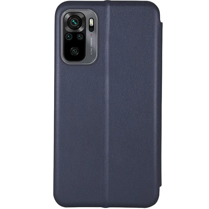 Кожаный чехол-книжка Classy для Xiaomi Redmi Note 10 / Note 10s / Poco M5s Темно-синий - фото 2