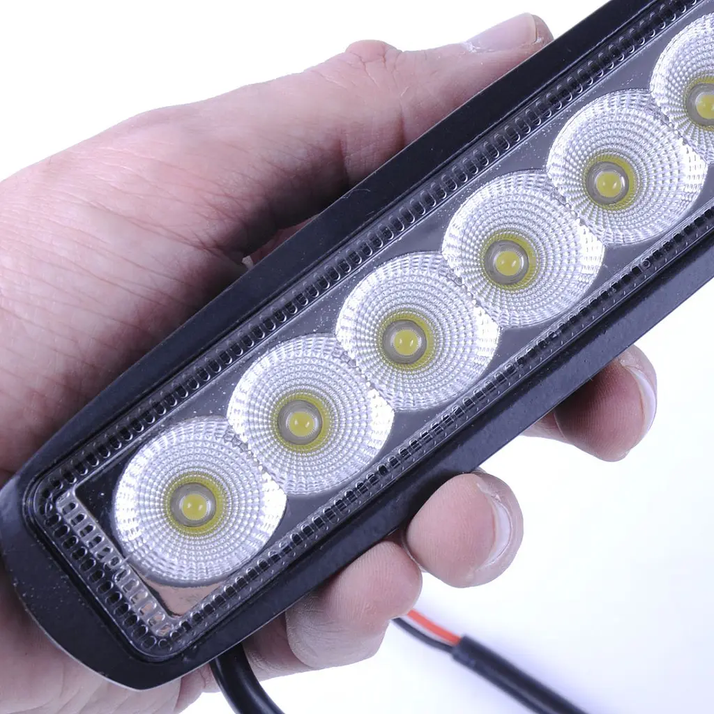 Додаткова LED фара 18W (3W x 6) 10-30V 160x46x57 mm ближній (07-18W) 1 шт. (2569) - фото 4