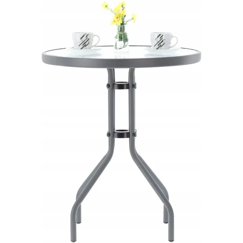 Садовая мебель Chomik Bistro стол и 2 стулья серый - фото 6