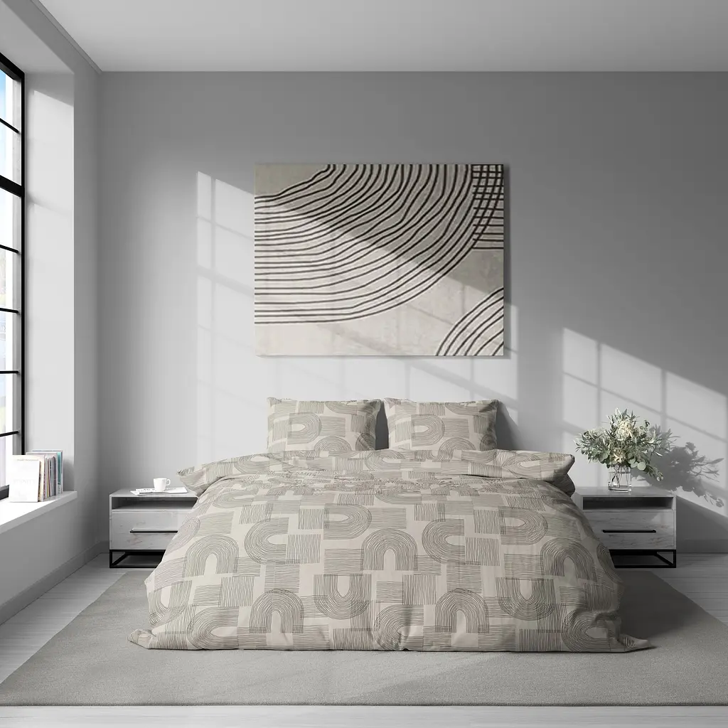 Комплект постельного белья Lelit Евро бежевый 200 х 215 см L-2047/1 (le2000000266343) - фото 4