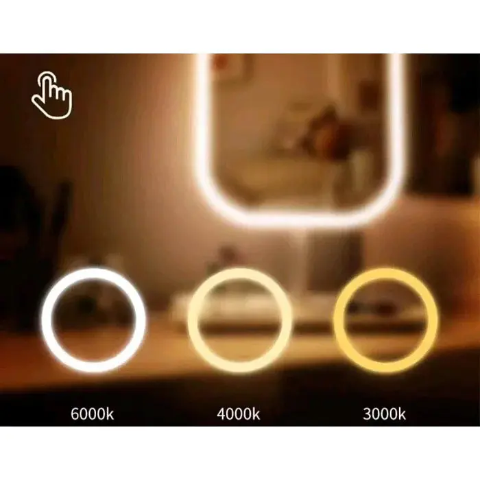 Настільне дзеркало для макіяжу KAR192 з LED-підсвіткою біле - фото 3