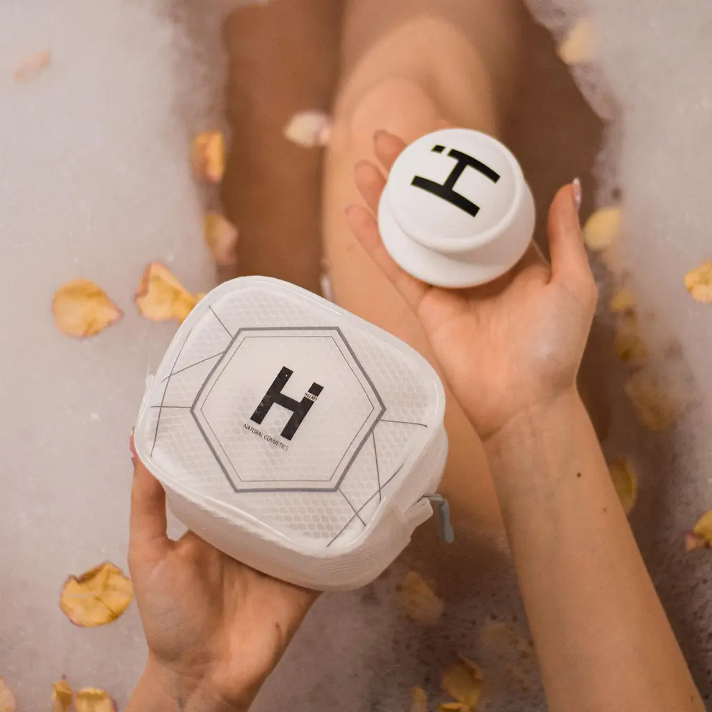 Антицеллюлитный массажный набор + Охлаждающий скраб для тела Hillary - фото 3