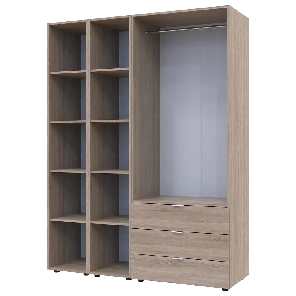 Комплект Doros Гелар з 2 Етажерками Дуб Сонома 2 ДСП 153.9х49.5х203.4 (42005045) - фото 2