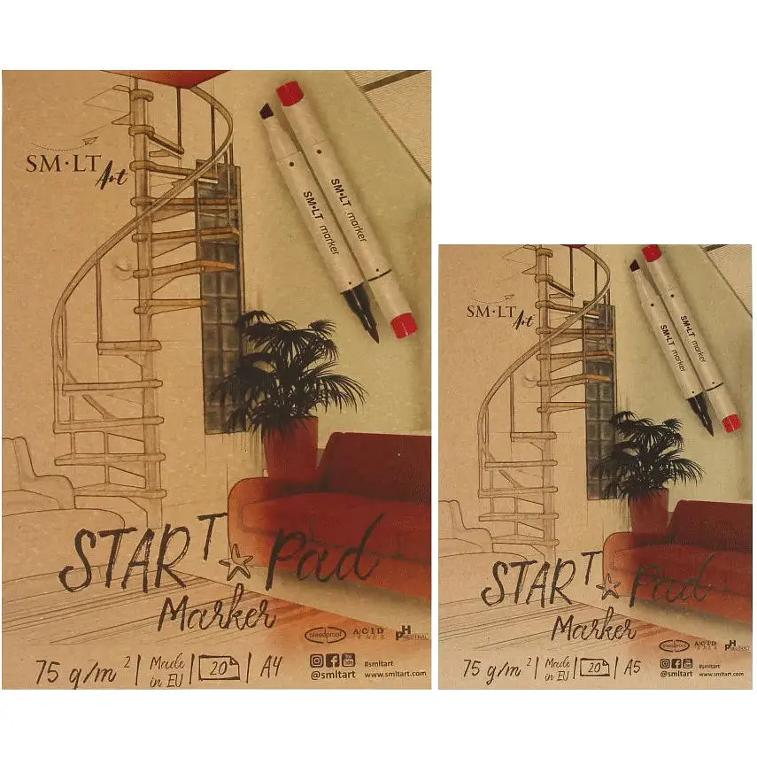 Склейка для маркеров SM-LT Art Star T А4 70 г/м² 20 листов - фото 2